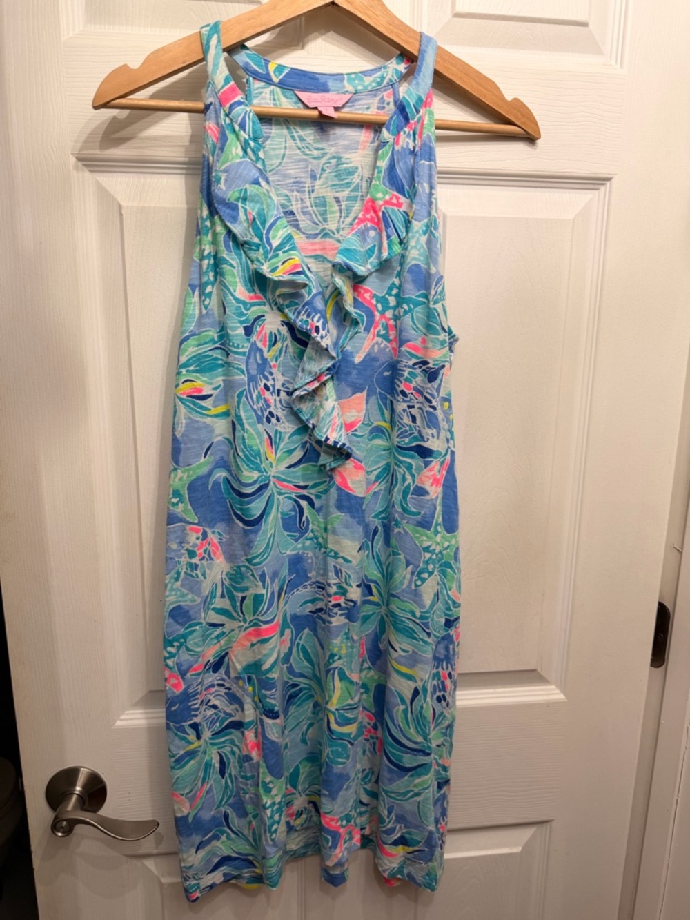 Lilly Pulitzer Multicolor Tropical Print Dress - Blue, Teal & Pink